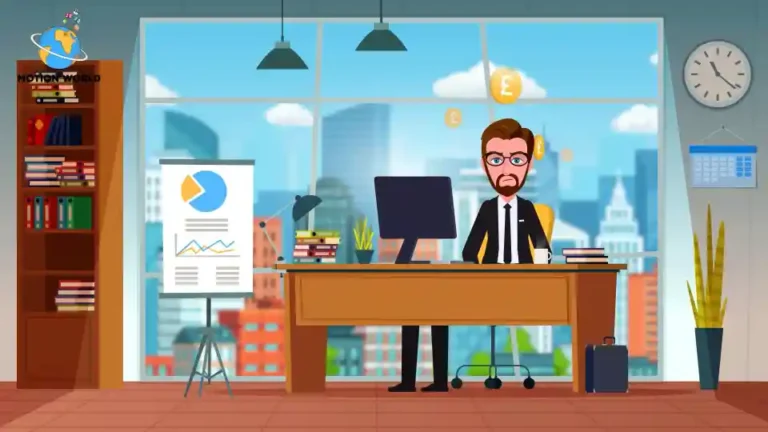 Animated explainer video cover showing two people discussing business.