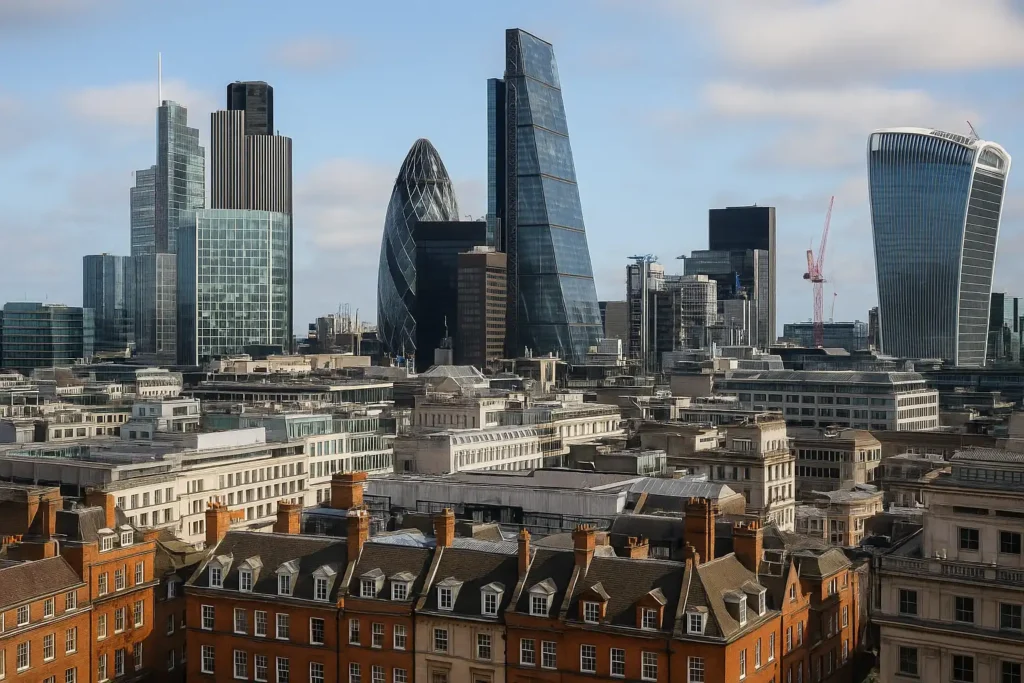 UK business owner scrolling phone digital marketing